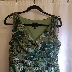 Beautiful Scarlett dress in rich green floral